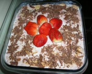 Torta de bolacha de morango