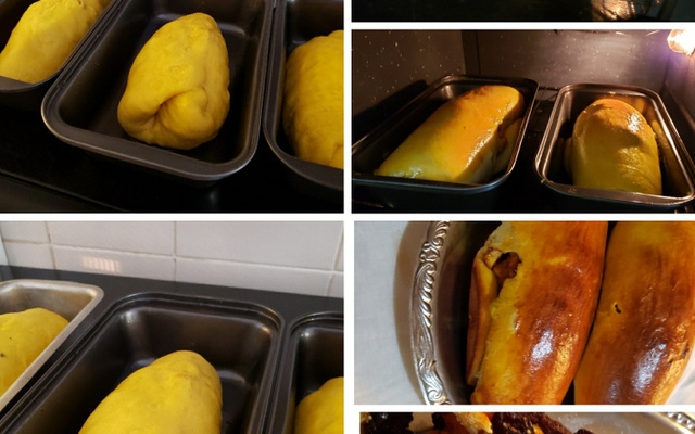 Pão de maçã com passas