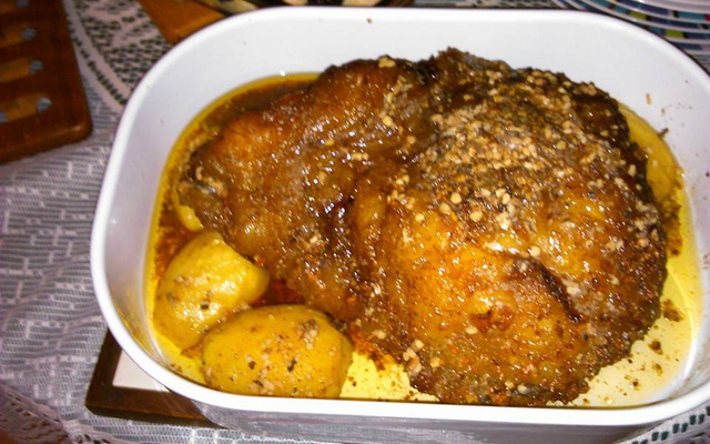 Picanha de forno com batatas