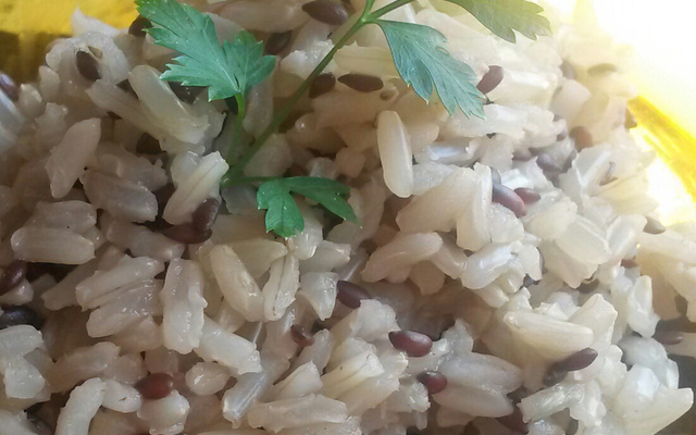Arroz com linhaça