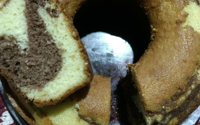 Bolo mármore para lanche