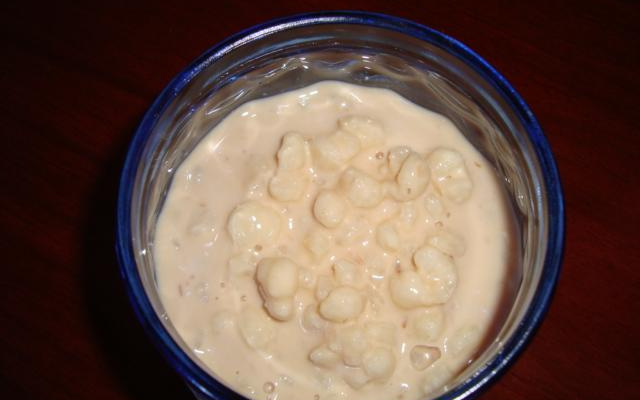 Canjica com açúcar queimado do Anástacio