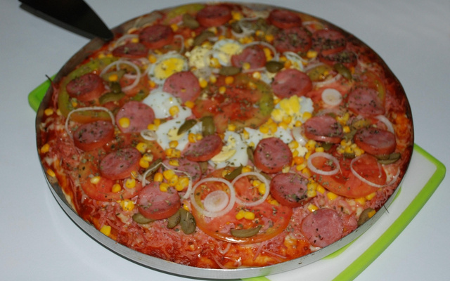 Massa de pizza com fermento de bolo