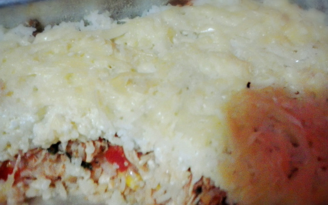 Arroz de forno para o Natal