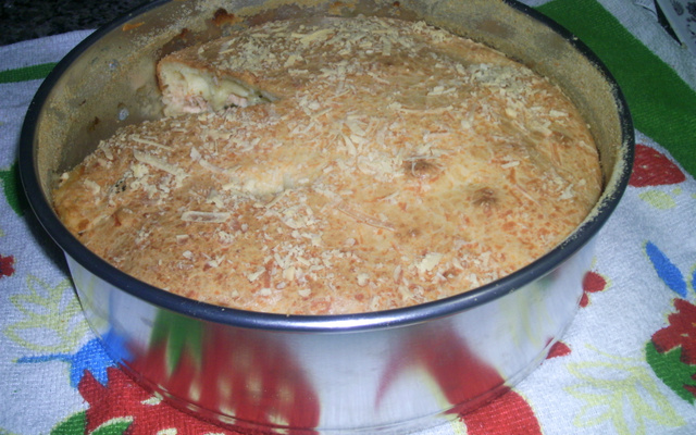 Torta de frango de liquidificador