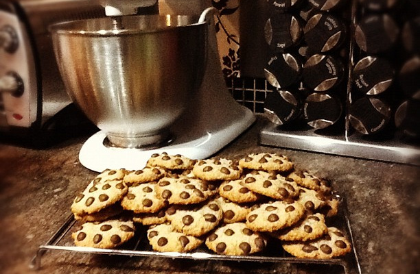 Cookies com gotas de chocolate