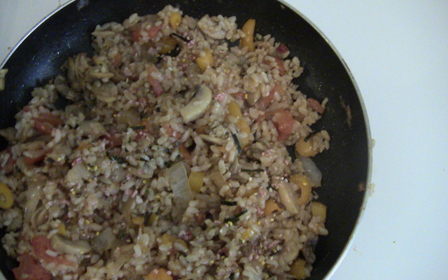 Arroz chinês com amêijoa (sarnambi / vôngole)