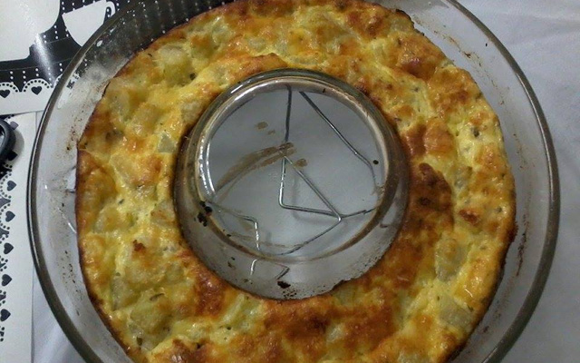 Souflé de chuchu em pedaços