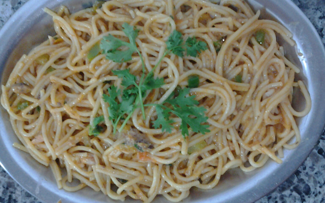 Macarronada com sardinha