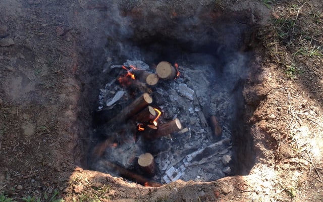 Frango na cauera (enterrado)