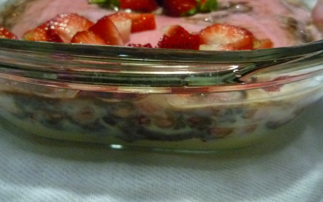 Delicia gelada de morango