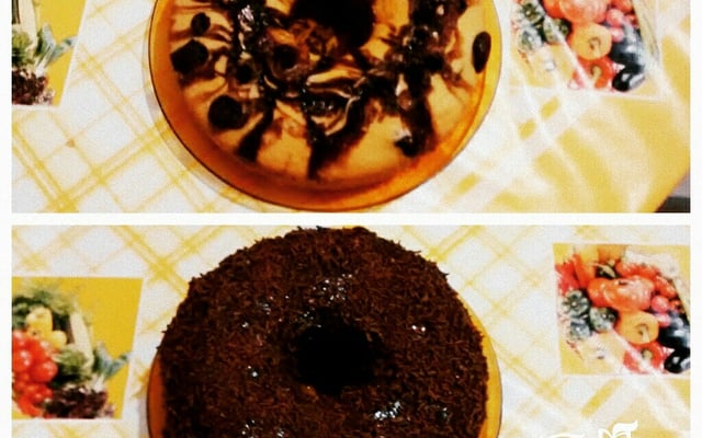 Bolo mesclado de liquidificador