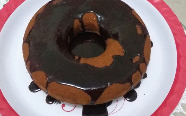 Bolo mesclado de liquidificador