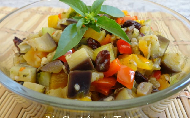 Caponata de abobrinha e berinjela