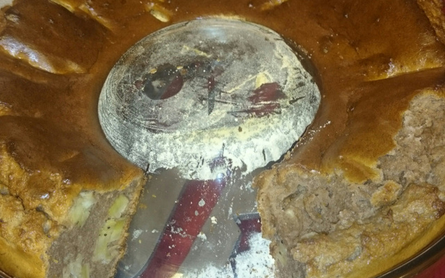 Bolo proteico 100%  integral de banana, whey e aveia