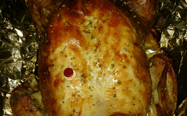 Chester desossado com farofa de frutas secas