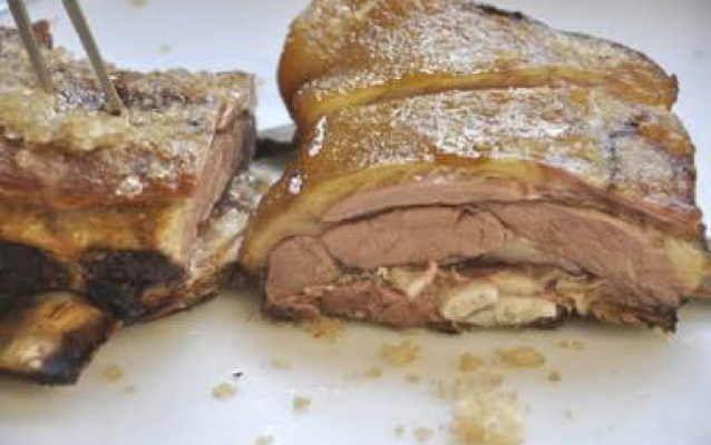 Costela na churrasqueira