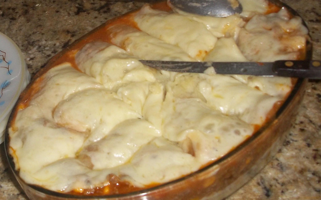 Purê com carne moída