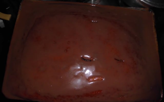 Calda de chocolate para bolos