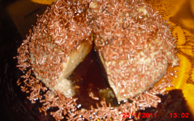 Pudim de chocolate no microondas