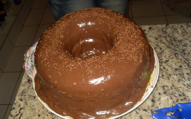 Bolo de chocolate com cachaça