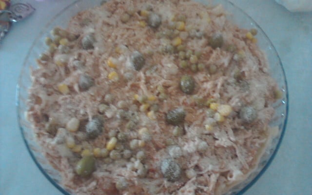 Macarronada de frango com creme de leite