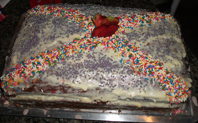 Bolo de mousse de chocolate