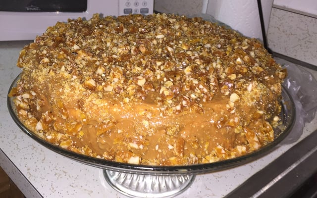 Torta crocante de doce de leite