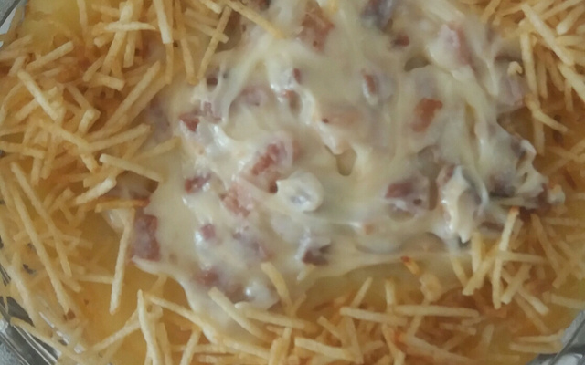 Batata recheada de frigideira