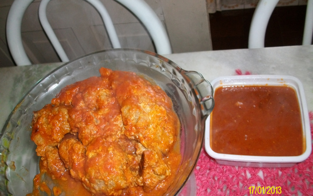 Bolo de carne na panela de pressão