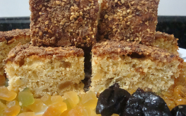 Bolo de aveia com bananas