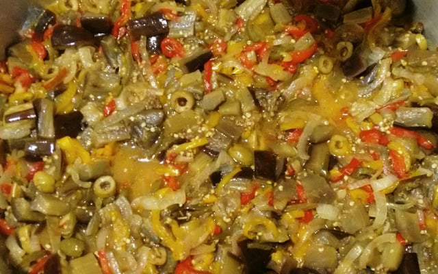 Salada de berinjela no forno