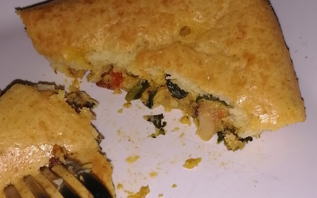 Torta de espinafre de liquidificador
