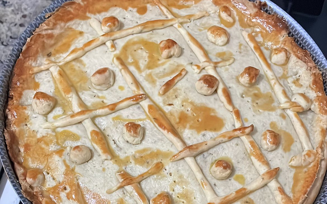 Torta especial de frango e iogurte natural