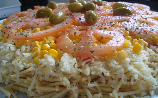 Pizza de batata palha