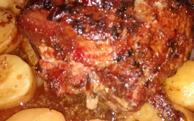 Carne assada de forno ao creme