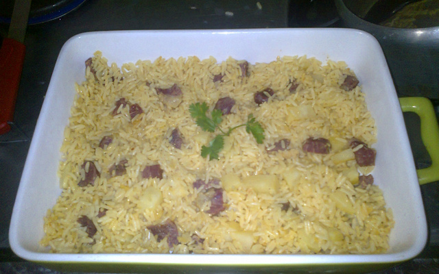 Arroz simples saboroso