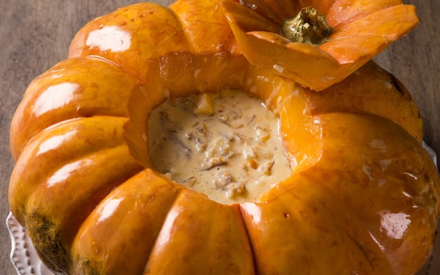 Carne seca na moranga com cream cheese