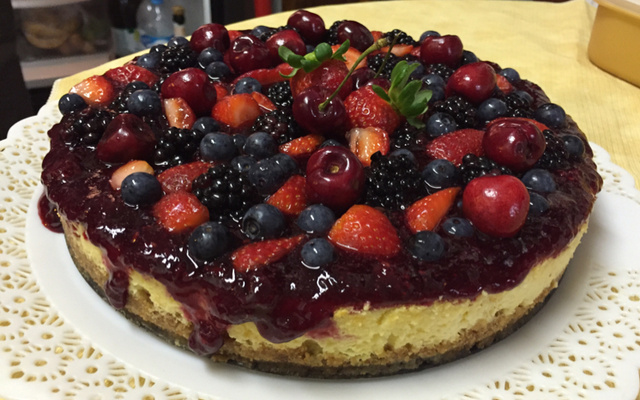 Cheesecake de frutas vermelhas especial