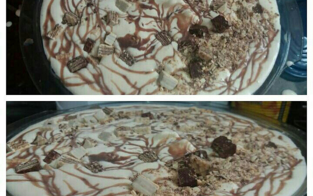 Torta de sorvete com Bis e brigadeiro