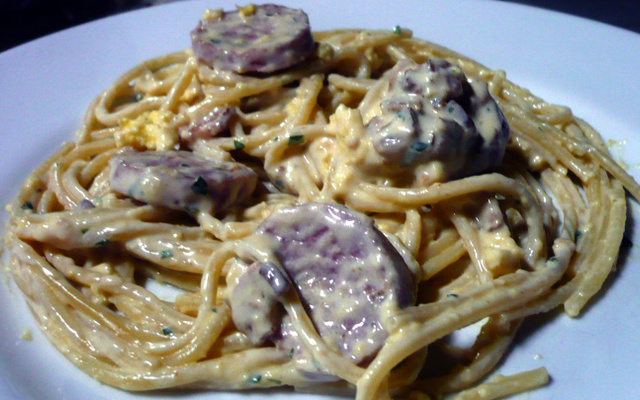 Espaguete à carbonara