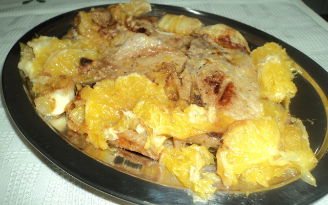 Bistequinha com laranja