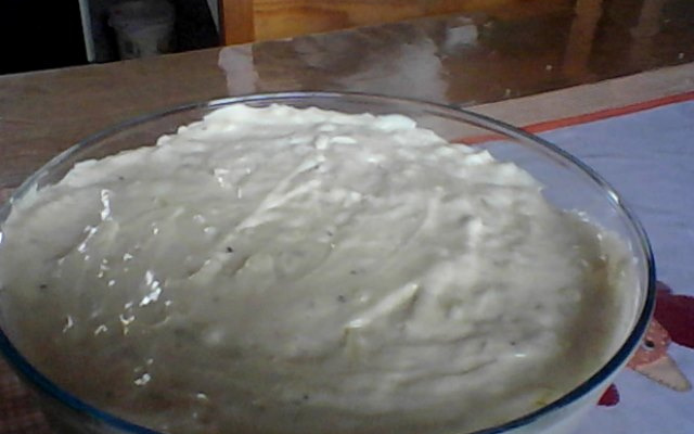 Macarrão com creme branco