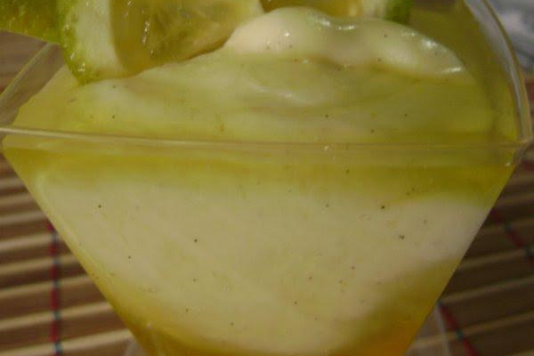 Verrine de baunilha e laranja