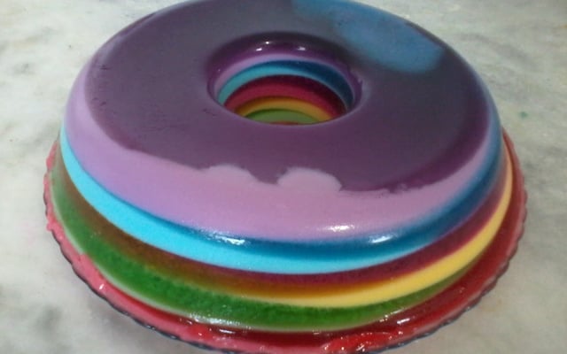 Gelatina Colorida em camadas