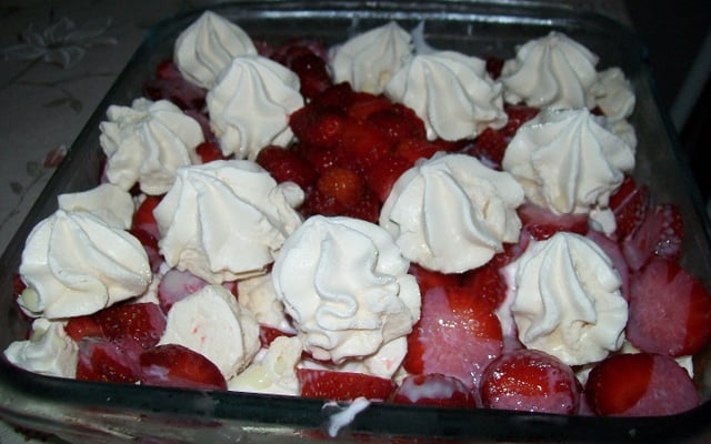 Merengue de morango