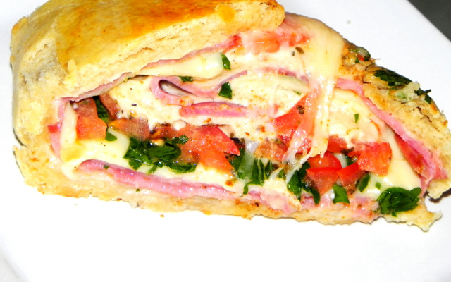 Enrolado de presunto e queijo