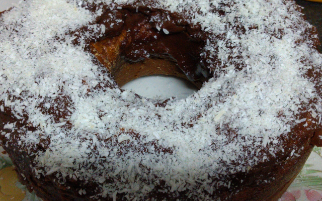 Bolo mesclado de liquidificador