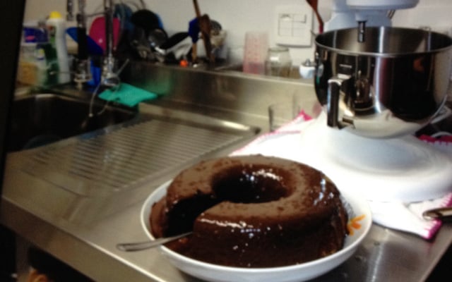 Bolo de chocolate com doce de leite