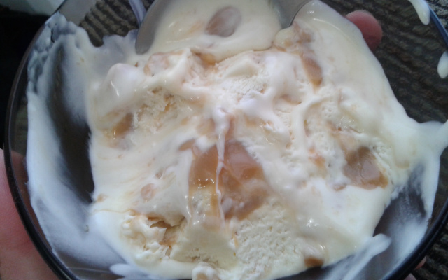 Sorvete caseiro de doce de leite